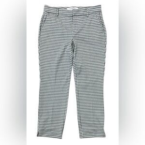 Liverpool Gray and White Checkered Straight Leg Pants